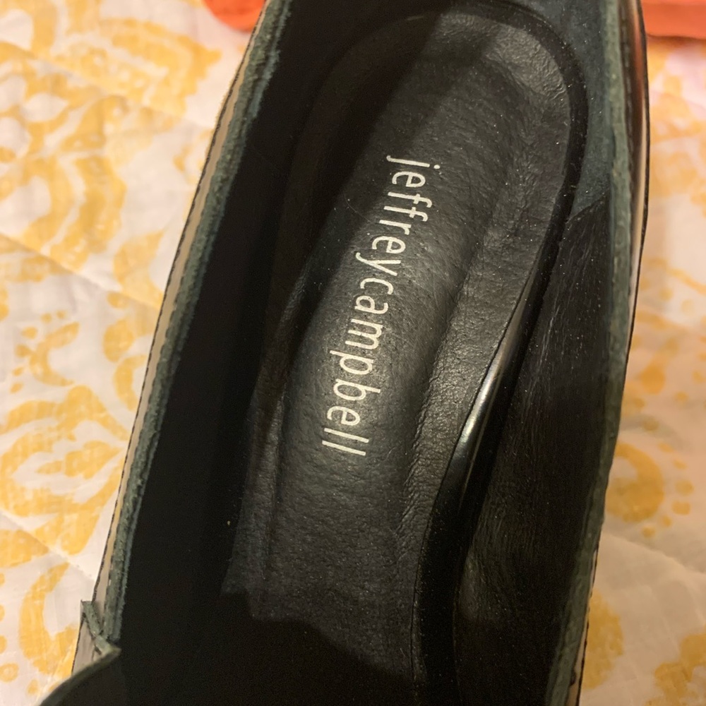 Jeffery Campbell Leather Tassel Loafers Block Heels Shoes Size 7 - Picture 7 of 10